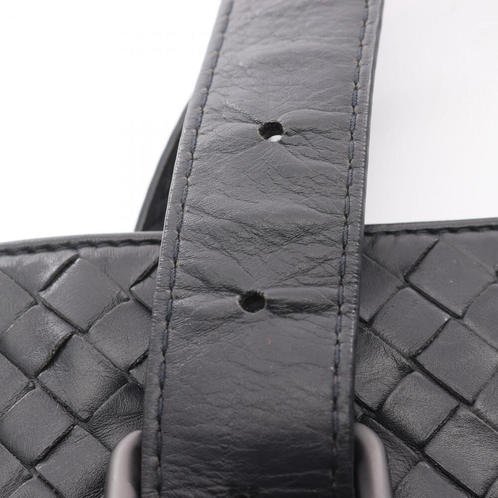 BOTTEGA VENETA Black Leather Intrecciato Tote Bag - Picture 8 of 14